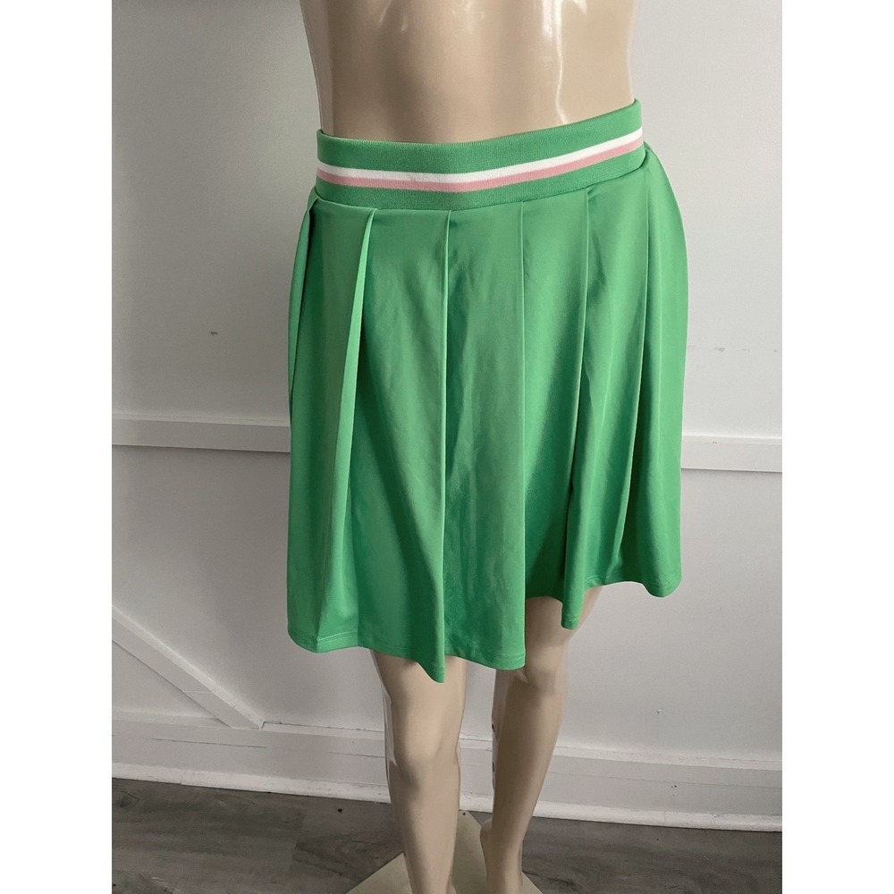 AKA Ivy Storehouse Green Pink Pleated Tennis Skort Pink Built-in Shorts XS